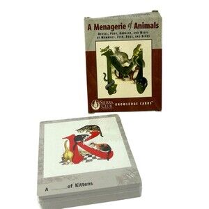 Sierra Club A Menagerie of Animals Knowledge Cards Deck Sealed Open Box RARE